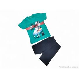 Костюм дитячий Літо 21105 зелений (4 шт. р.сітка3-6) "Kids-modnik" недорого оптом від прямого постачальника