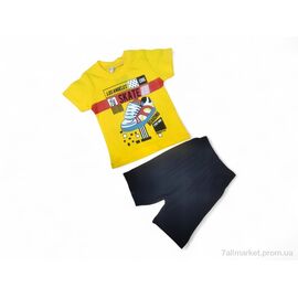 Костюм дитячий Літо 21105 жовтий (4 шт. р.сітка3-6) "Kids-modnik" недорого оптом від прямого постачальника