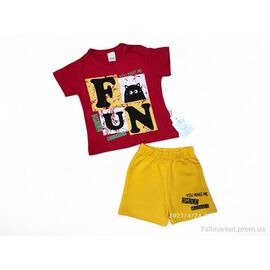 Костюм дитячий Літо 60531 червоний (4 шт. р.сітка6-18) "Kids-modnik" недорого оптом від прямого постачальника