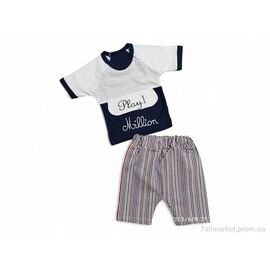 Костюм дитячий Літо 2323 синій (3 шт. р.сітка3-9) "Kids-modnik" недорого оптом від прямого постачальника