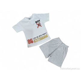 Костюм дитячий Літо 43553 білий (4 шт. р.сітка3-6) "Kids-modnik" недорого оптом від прямого постачальника