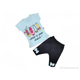 Костюм дитячий Літо 2559 м'ятний (3 шт. р.сітка1-3) "Kids-modnik" недорого оптом від прямого постачальника