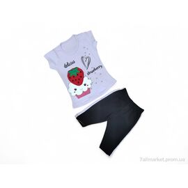 Костюм дитячий Літо 2554 бузковий (3 шт. р.сітка1-3) "Kids-modnik" недорого оптом від прямого постачальника