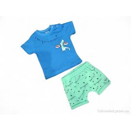 Костюм дитячий Літо 53454 синій (4 шт. р.сітка9-24) "Kids-modnik" недорого оптом від прямого постачальника