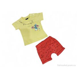 Костюм дитячий Літо 53454 жовтий (4 шт. р.сітка9-24) "Kids-modnik" недорого оптом від прямого постачальника