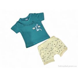 Костюм дитячий Літо 53454 зелений (4 шт. р.сітка9-24) "Kids-modnik" недорого оптом від прямого постачальника