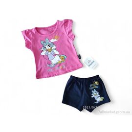 Костюм дитячий Літо 5612 рожевий (4 шт. р.сітка9-24) "Kids-modnik" недорого оптом від прямого постачальника