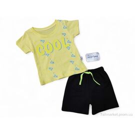 Костюм дитячий Літо 5613 жовтий (4 шт. р.сітка9-18) "Kids-modnik" недорого оптом від прямого постачальника