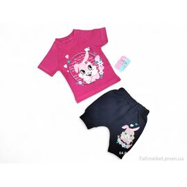 Костюм дитячий Літо 58301 малиновий (4 шт. р.сітка9-18) "Kids-modnik" недорого оптом від прямого постачальника