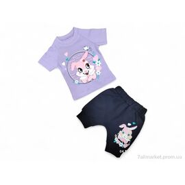 Костюм дитячий Літо 58301 бузковий (4 шт. р.сітка9-18) "Kids-modnik" недорого оптом від прямого постачальника