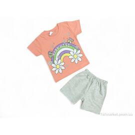 Костюм дитячий Літо 2190 кораловий (4 шт. р.сітка9-24) "Kids-modnik" недорого оптом від прямого постачальника