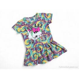 Фотография Платье детское Лето 4880 різнокольоровий кішка (5 шт. р.сетка 2-6) "Kids-modnik" недорого оптом от прямого поставщика