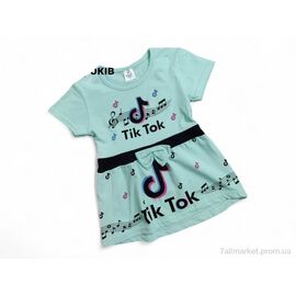 Фотография Платье детское Лето 4072 св.бірюзовий Tik Tok (5 шт. р.сетка 2-6) "Kids-modnik" недорого оптом от прямого поставщика