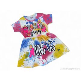 Фотография Платье детское Лето 1007 різнокольоровий синій (4 шт. р.сетка 3-6) "Kids-modnik" недорого оптом от прямого поставщика