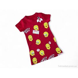 Фотография Платье детское Лето 5509 червоний (4 шт. р.сетка 2-5) "Kids-modnik" недорого оптом от прямого поставщика