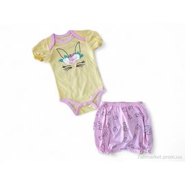 Фотография Костюм детский Лето 212222 жовтий (3 шт. р.сетка 3-9) "Kids-modnik" недорого оптом от прямого поставщика