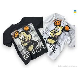 Фотография Футболка детская Лето 011-2 чорний (104р) (1 шт. р.сетка One size) "Mimicoo" недорого оптом от прямого поставщика