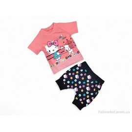 Фотография Костюм детский Лето 58306 кораловий (4 шт. р.сетка 6-18) "Kids-modnik" недорого оптом от прямого поставщика