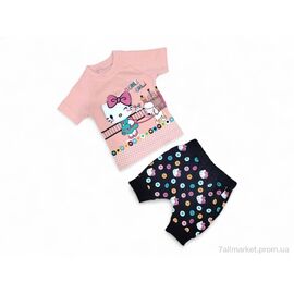 Фотография Костюм детский Лето 58306 пудра (4 шт. р.сетка 6-18) "Kids-modnik" недорого оптом от прямого поставщика