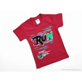 Фотография Футболка детская Лето 101 червоний (4 шт. р.сетка 1-4) "Kids-modnik" недорого оптом от прямого поставщика