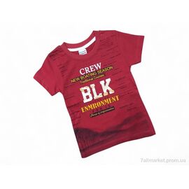 Фотография Футболка детская Лето 712 бордовий (4 шт. р.сетка 1-4) "Kids-modnik" недорого оптом от прямого поставщика