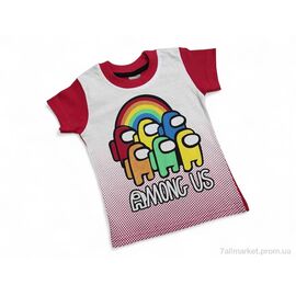 Фотография Футболка детская Лето 4537-1 червоний (4 шт. р.сетка 13-16) "Kids-modnik" недорого оптом от прямого поставщика