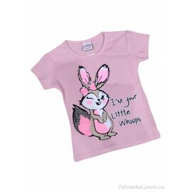Футболка дитяча Літо 4094 св.рожевий (4 шт. р.сітка1-4) "Kids-modnik" недорого оптом від прямого постачальника
