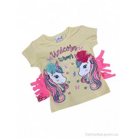 Футболка дитяча Літо 4082 жовтий (4 шт. р.сітка1-4) "Kids-modnik" недорого оптом від прямого постачальника