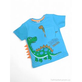 Футболка дитяча Літо 5091 блакитний (4 шт. р.сітка1-4) "Kids-modnik" недорого оптом від прямого постачальника