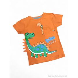 Футболка дитяча Літо 5091 помаранчевий (4 шт. р.сітка1-4) "Kids-modnik" недорого оптом від прямого постачальника