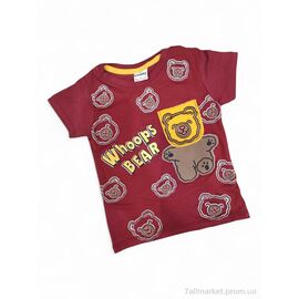 Фотография Футболка детская Лето 5080 бордовий (4 шт. р.сетка 1-4) "Kids-modnik" недорого оптом от прямого поставщика