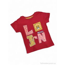 Фотография Футболка детская Лето 5103 червоний (4 шт. р.сетка 1-4) "Kids-modnik" недорого оптом от прямого поставщика