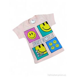 Фотография Футболка детская Лето 0117 пудра (4 шт. р.сетка 1-4) "Kids-modnik" недорого оптом от прямого поставщика