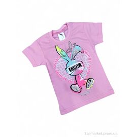 Футболка дитяча Літо 0117-2 рожевий (4 шт. р.сітка1-4) "Kids-modnik" недорого оптом від прямого постачальника