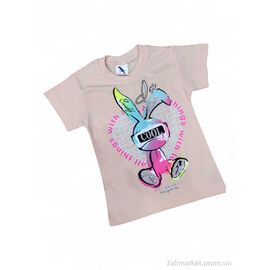 Футболка дитяча Літо 0117-2 пудра (4 шт. р.сітка1-4) "Kids-modnik" недорого оптом від прямого постачальника