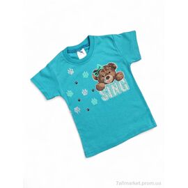 Футболка дитяча Літо 117-2 бірюзовий (4 шт. р.сітка1-4) "Kids-modnik" недорого оптом від прямого постачальника