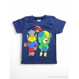 Фотография Футболка детская Лето 4084 т.синій (4 шт. р.сетка 5-8) "Kids-modnik" недорого оптом от прямого поставщика