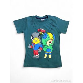 Фотография Футболка детская Лето 4084 т.зелений (4 шт. р.сетка 5-8) "Kids-modnik" недорого оптом от прямого поставщика