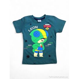 Фотография Футболка детская Лето 4084 Leon т.зелений (4 шт. р.сетка 5-8) "Kids-modnik" недорого оптом от прямого поставщика