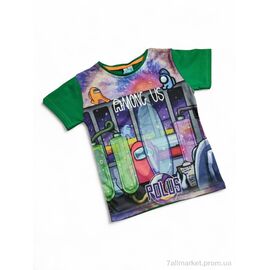 Фотография Футболка детская Лето 8228 зелений (5 шт. р.сетка 5-9) "Kids-modnik" недорого оптом от прямого поставщика