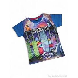 Фотография Футболка детская Лето 8228 синій (5 шт. р.сетка 5-9) "Kids-modnik" недорого оптом от прямого поставщика