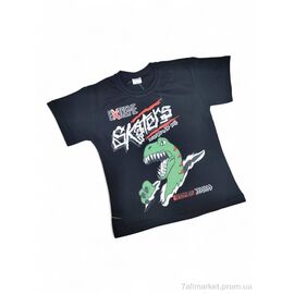 Фотография Футболка детская Лето 9717 чоринй (5 шт. р.сетка 4-8) "Kids-modnik" недорого оптом от прямого поставщика