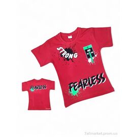 Фотография Футболка детская Лето 9717 червоний (5 шт. р.сетка 4-8) "Kids-modnik" недорого оптом от прямого поставщика