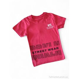 Фотография Футболка детская Лето 12246 червоний (7 шт. р.сетка 4-10) "Kids-modnik" недорого оптом от прямого поставщика