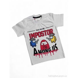 Фотография Футболка детская Лето 1003 білий (5 шт. р.сетка 4-8) "Kids-modnik" недорого оптом от прямого поставщика