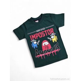 Фотография Футболка детская Лето 1003 т,зелений (5 шт. р.сетка 4-8) "Kids-modnik" недорого оптом от прямого поставщика