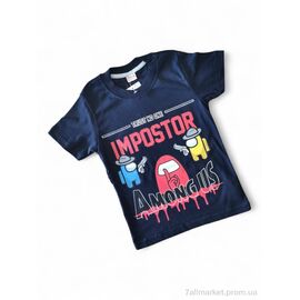 Фотография Футболка детская Лето 1003 т.синій (5 шт. р.сетка 4-8) "Kids-modnik" недорого оптом от прямого поставщика