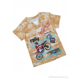 Фотография Футболка детская Лето 1024 Rally гірчичний (4 шт. р.сетка 2-5) "Kids-modnik" недорого оптом от прямого поставщика