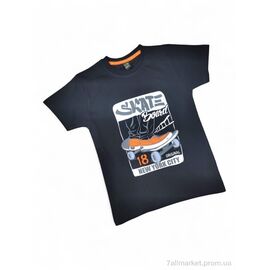 Фотография Футболка детская Лето 8503 чорний (5 шт. р.сетка 8-12) "Kids-modnik" недорого оптом от прямого поставщика