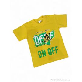 Фотография Футболка детская Лето 102-1 жовтий (5 шт. р.сетка 4-8) "Kids-modnik" недорого оптом от прямого поставщика